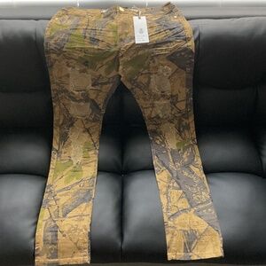 Argonaut Nation Men’s Distressed Camo Jeans 34x34 Skinny Fit Streetwear NWT